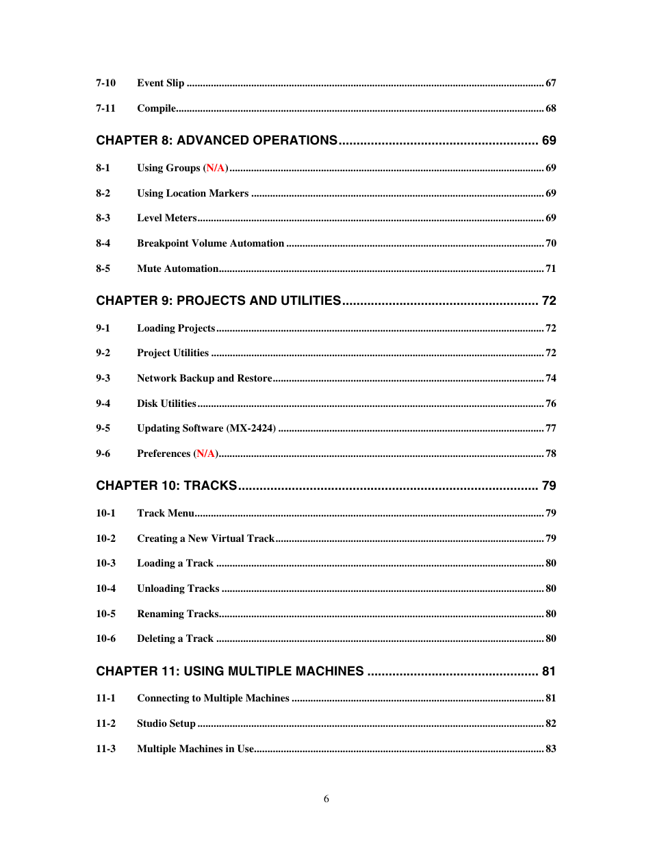 Teac MX-View Version 1.0b1 User Manual | Page 6 / 92