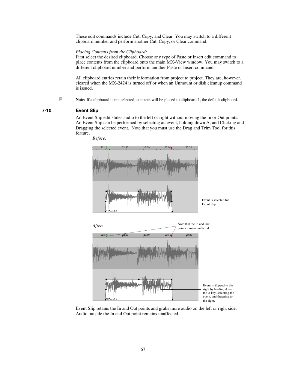 Event slip | Teac MX-View Version 1.0b1 User Manual | Page 67 / 92