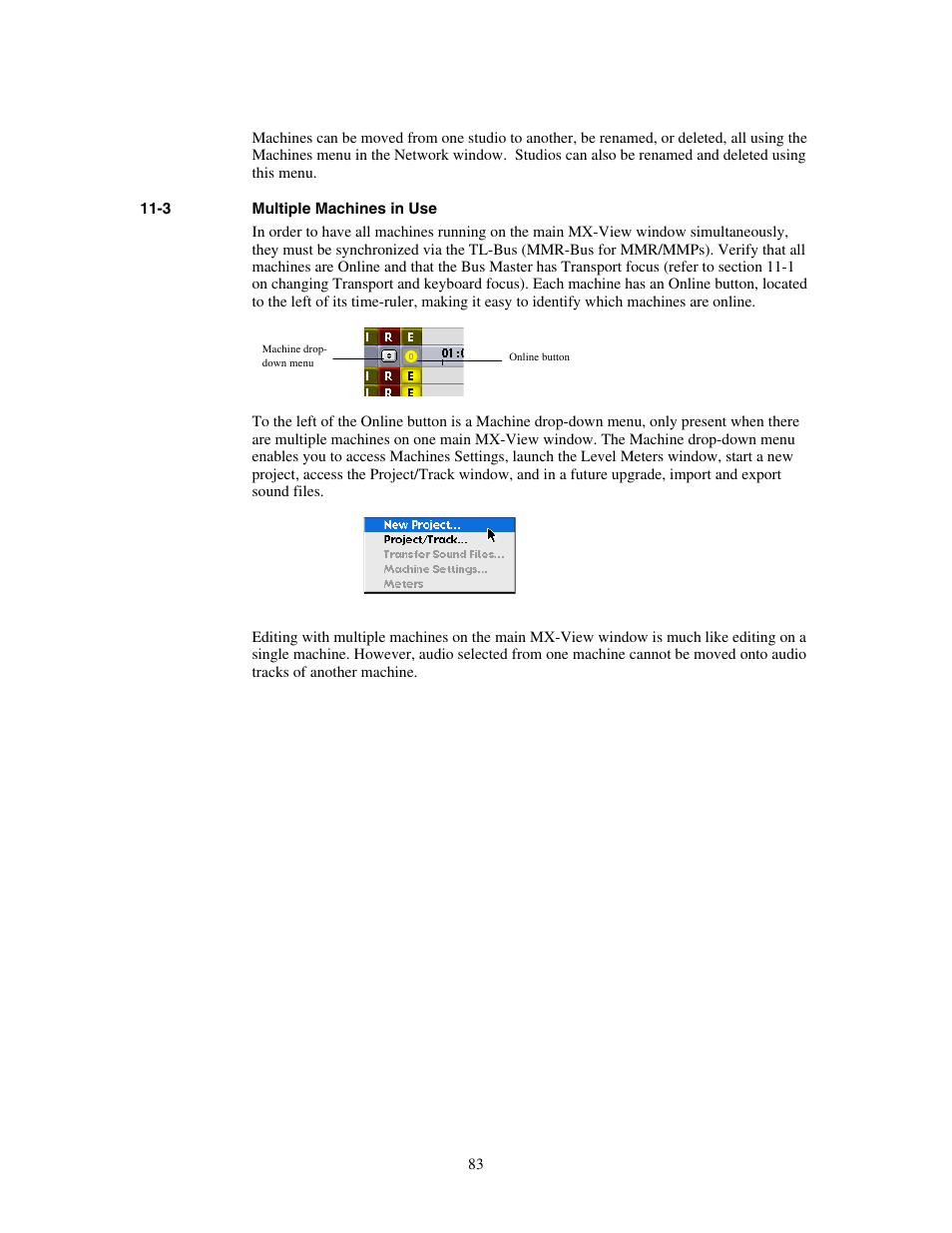 Multiple machines in use | Teac MX-View Version 1.0b1 User Manual | Page 83 / 92