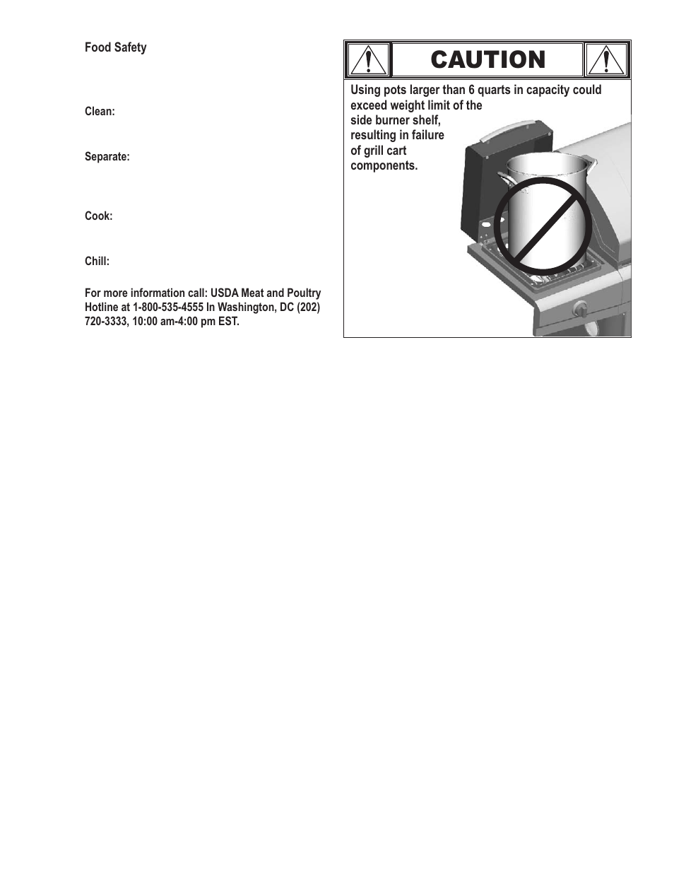 Caution | Char-Broil RED 463250308 User Manual | Page 10 / 32