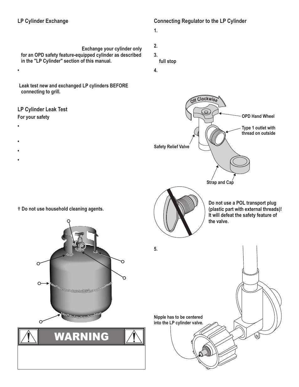 Warning | Char-Broil RED 463250308 User Manual | Page 5 / 32