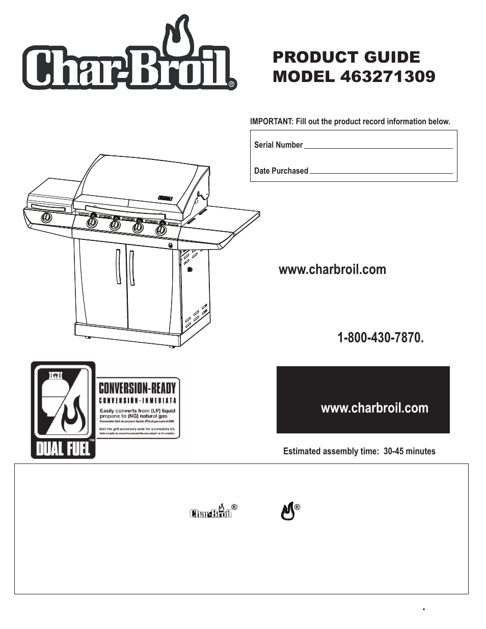 Char-Broil 463271309 User Manual | 32 pages