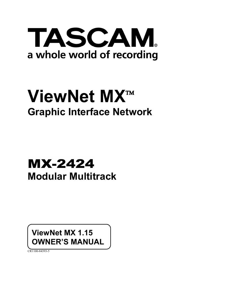 Teac MX-2424 v1.15 User Manual | 121 pages