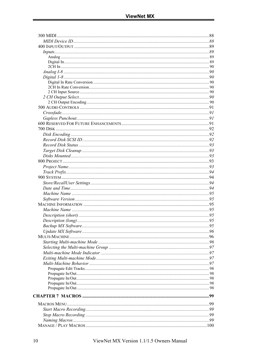Teac MX-2424 v1.15 User Manual | Page 10 / 121
