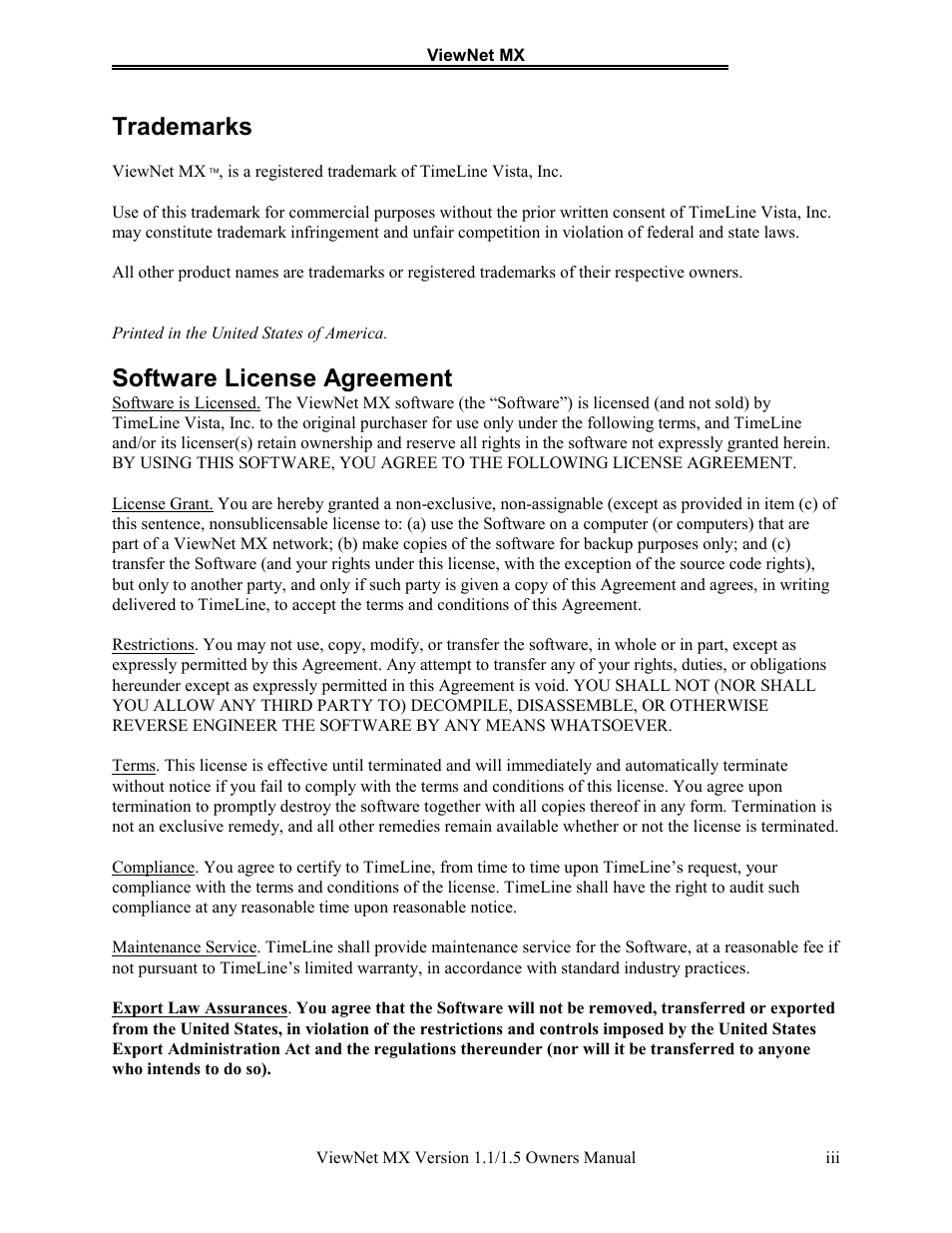 Trademarks, Software license agreement | Teac MX-2424 v1.15 User Manual | Page 3 / 121