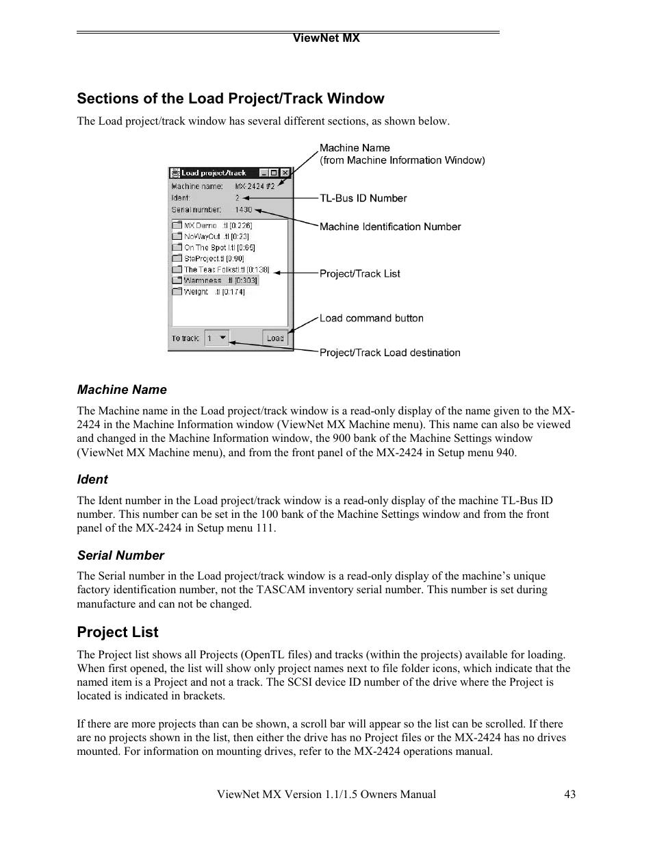 Teac MX-2424 v1.15 User Manual | Page 43 / 121