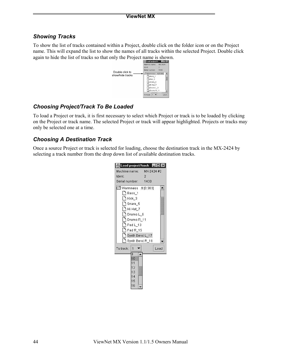 Teac MX-2424 v1.15 User Manual | Page 44 / 121