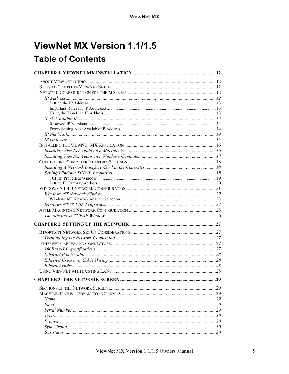 Teac MX-2424 v1.15 User Manual | Page 5 / 121