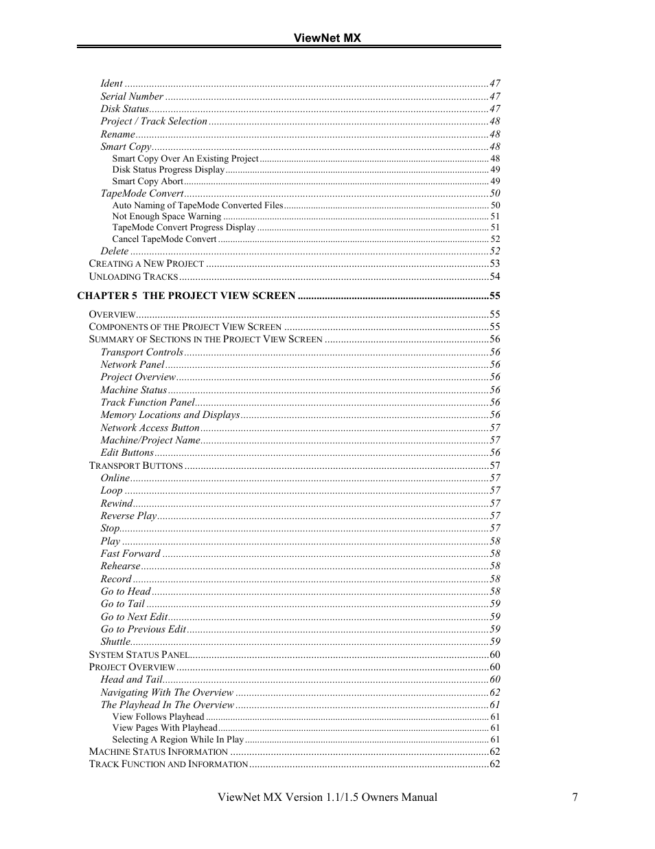 Teac MX-2424 v1.15 User Manual | Page 7 / 121