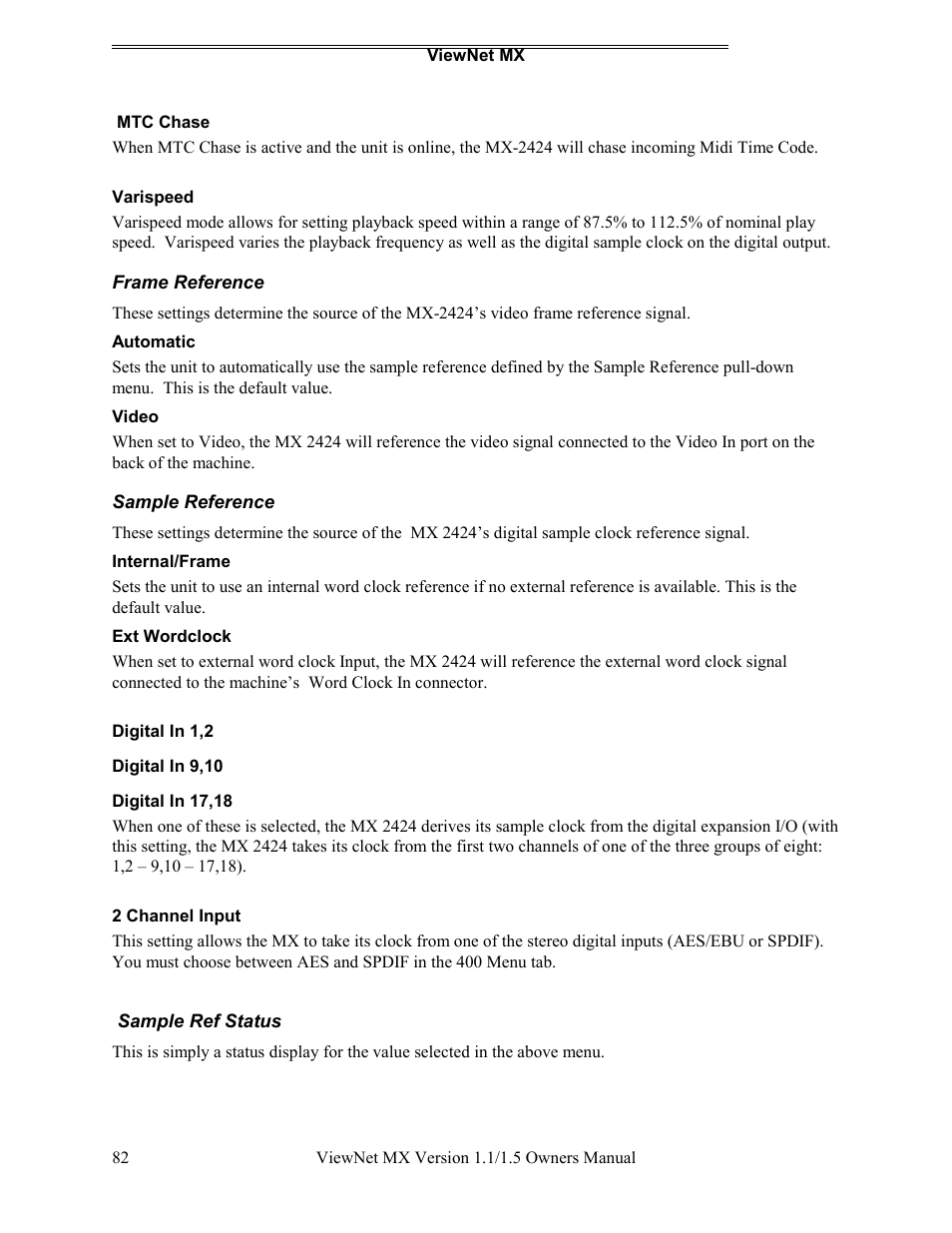 Teac MX-2424 v1.15 User Manual | Page 82 / 121