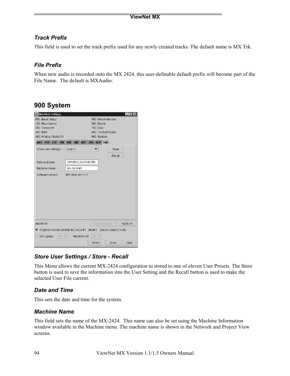 Teac MX-2424 v1.15 User Manual | Page 94 / 121