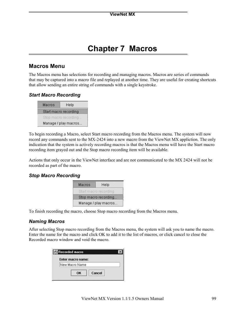 Chapter 7 macros | Teac MX-2424 v1.15 User Manual | Page 99 / 121