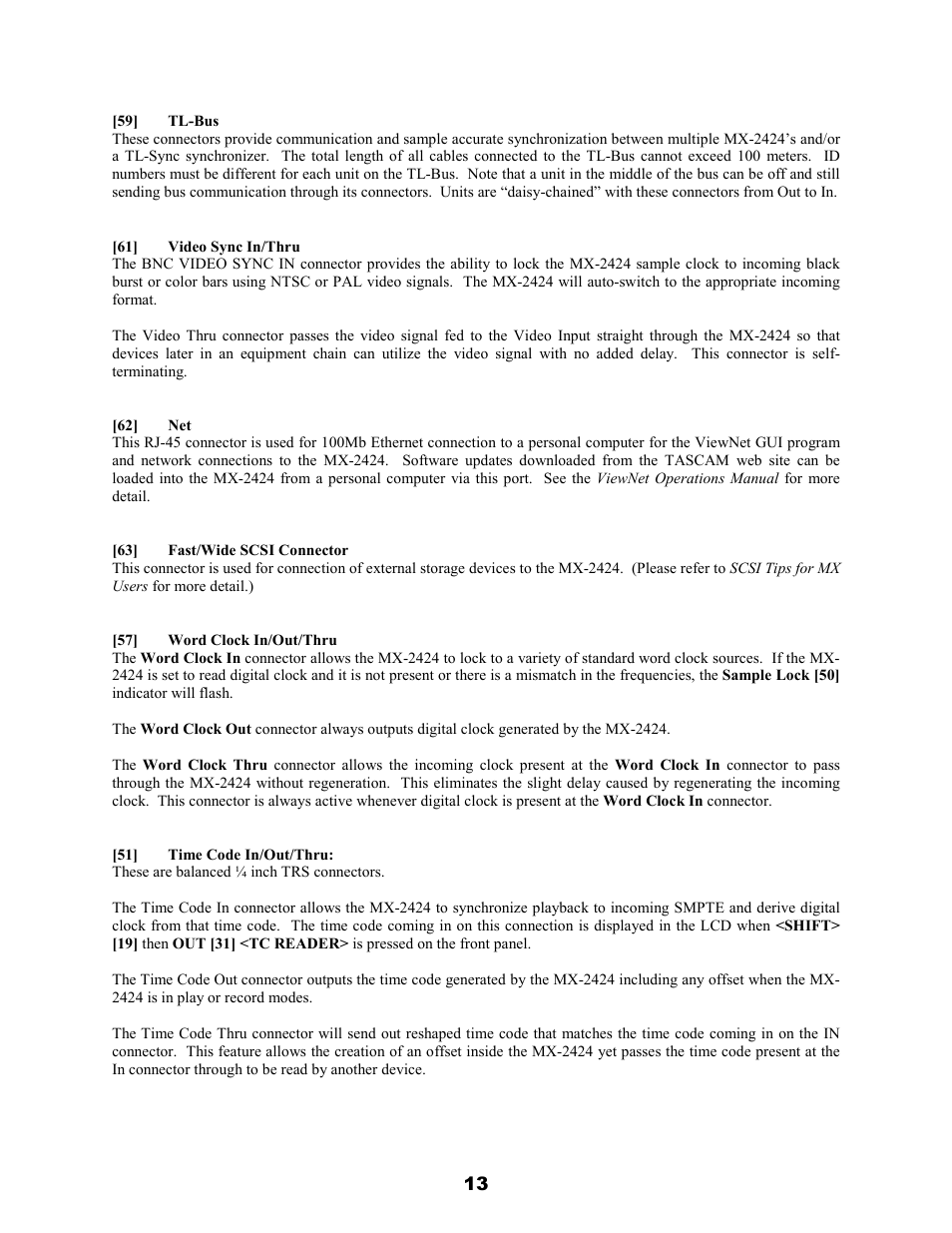 Teac MX-2424 v1.04 User Manual | Page 13 / 67