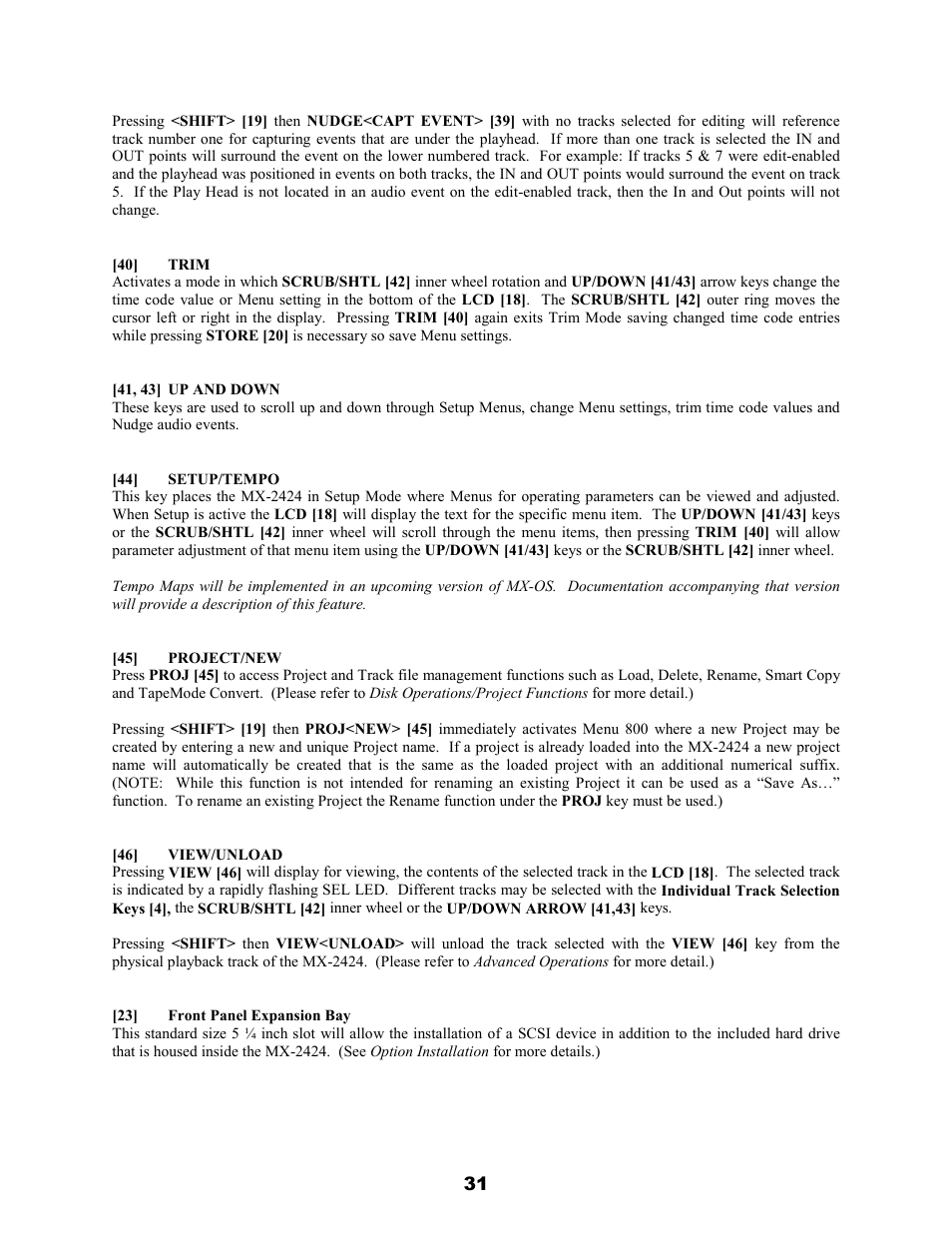 Teac MX-2424 v1.04 User Manual | Page 31 / 67