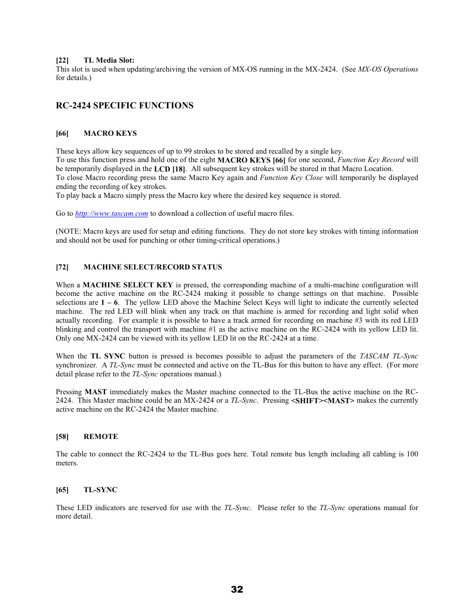 Teac MX-2424 v1.04 User Manual | Page 32 / 67