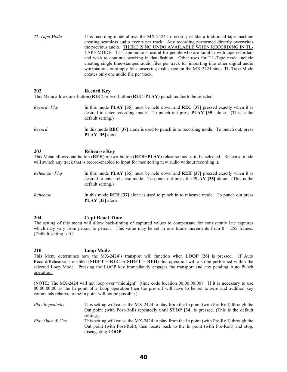 Teac MX-2424 v1.04 User Manual | Page 40 / 67