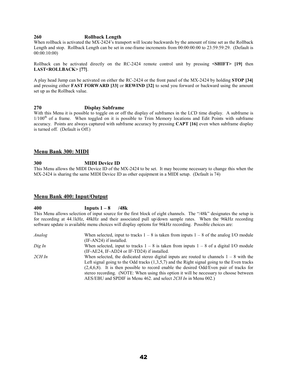 Teac MX-2424 v1.04 User Manual | Page 42 / 67