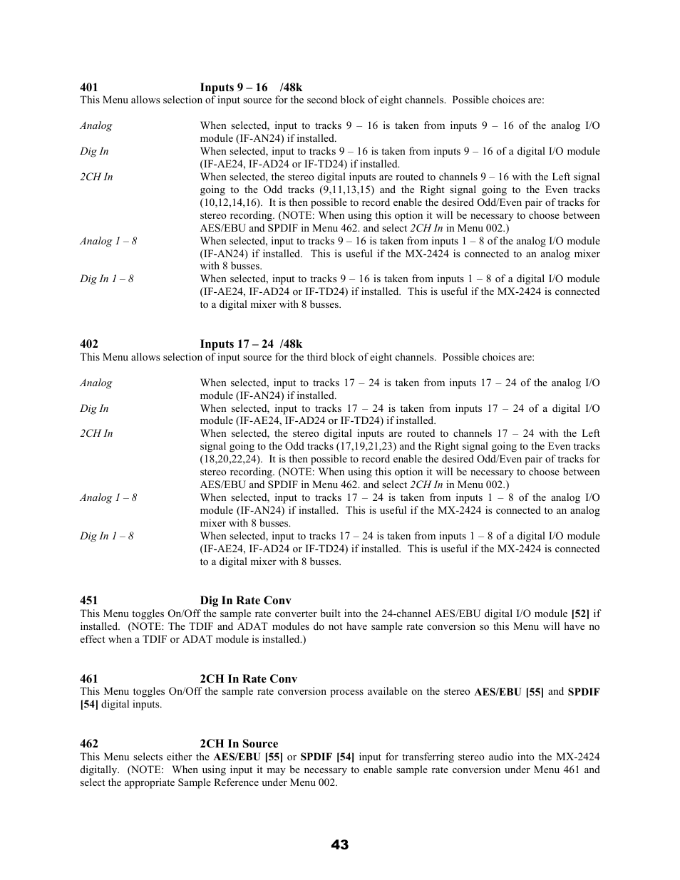 Teac MX-2424 v1.04 User Manual | Page 43 / 67