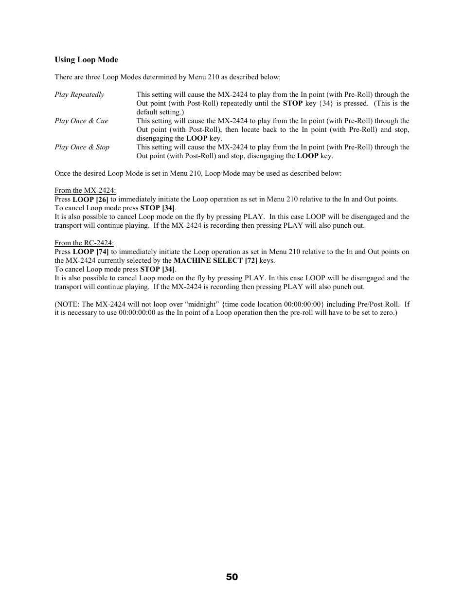 Teac MX-2424 v1.04 User Manual | Page 50 / 67