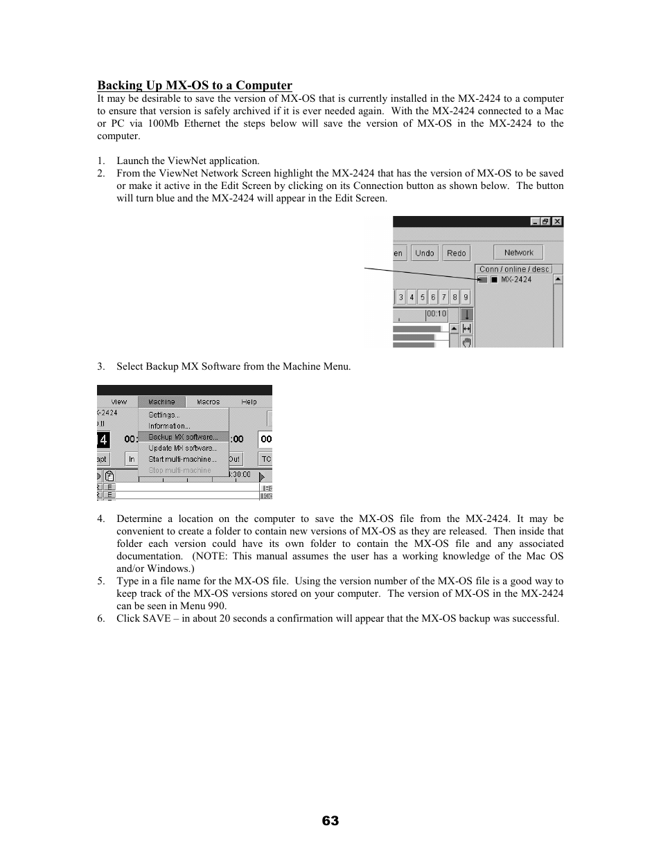 Teac MX-2424 v1.04 User Manual | Page 63 / 67