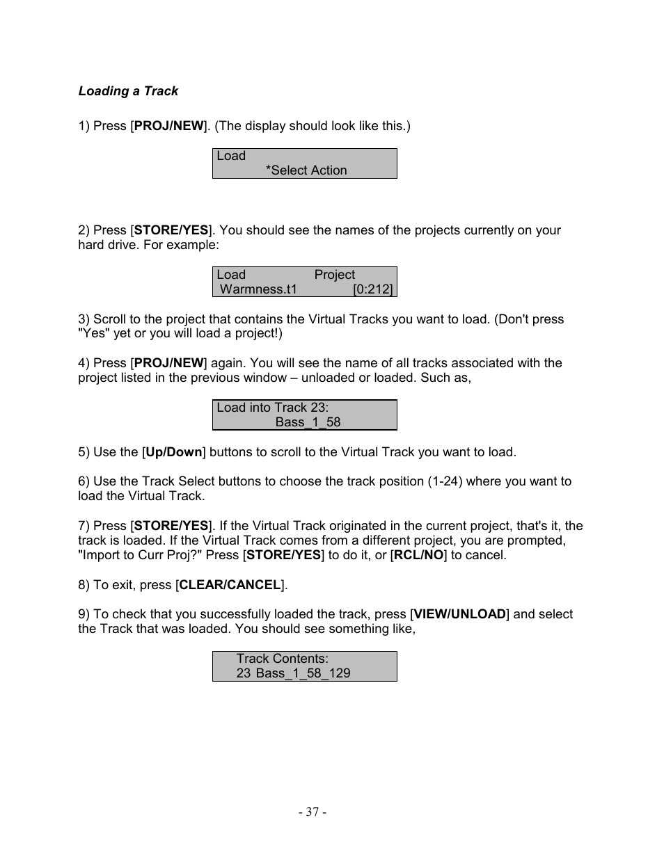 Loading a track | Teac MX-2424 Tutorial User Manual | Page 37 / 52