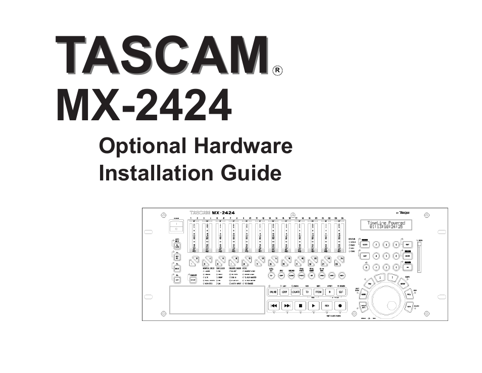 Teac MX-2424 Installation v1.00 User Manual | 4 pages