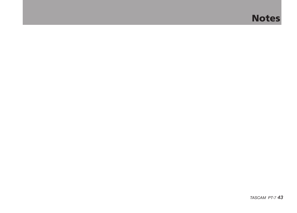 Teac PT-7 User Manual | Page 43 / 44