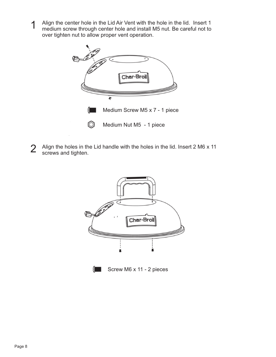 Char-Broil 14" TABLETOP 12301719 User Manual | Page 8 / 12