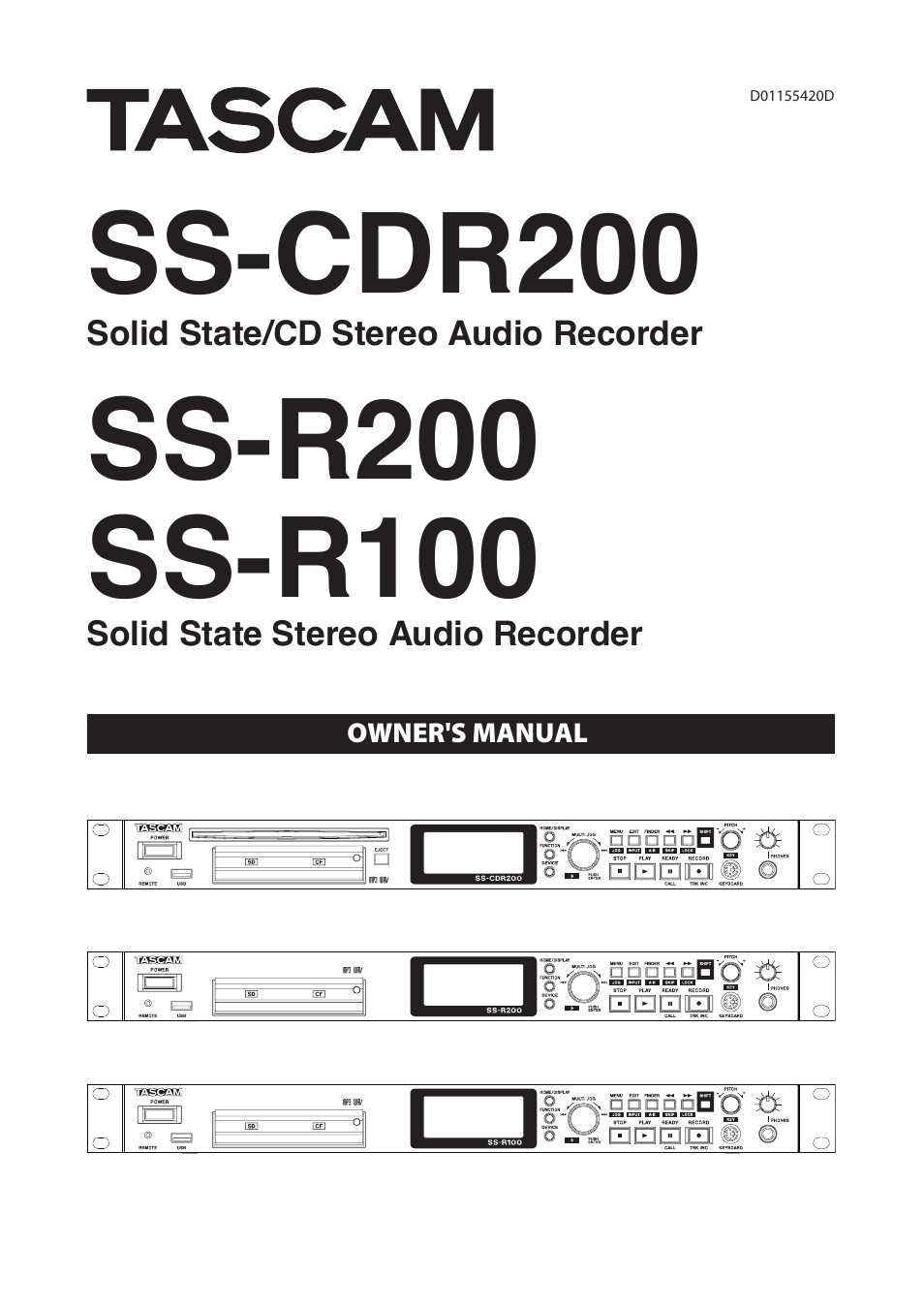 Teac SS-CDR200 User Manual | 84 pages