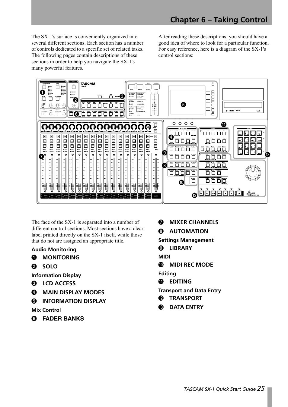 Chapter 6 – taking control | Teac SX-1 Quick Start Guide User Manual | Page 25 / 38