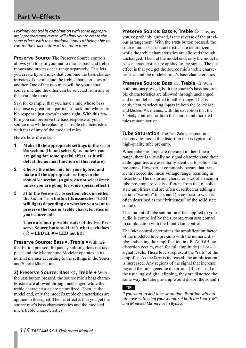 Part v–effects | Teac SX-1 Reference Manual User Manual | Page 116 / 213