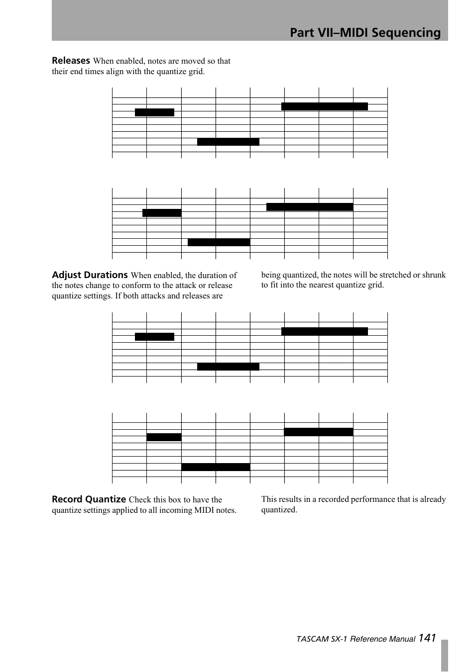 Part vii–midi sequencing | Teac SX-1 Reference Manual User Manual | Page 141 / 213