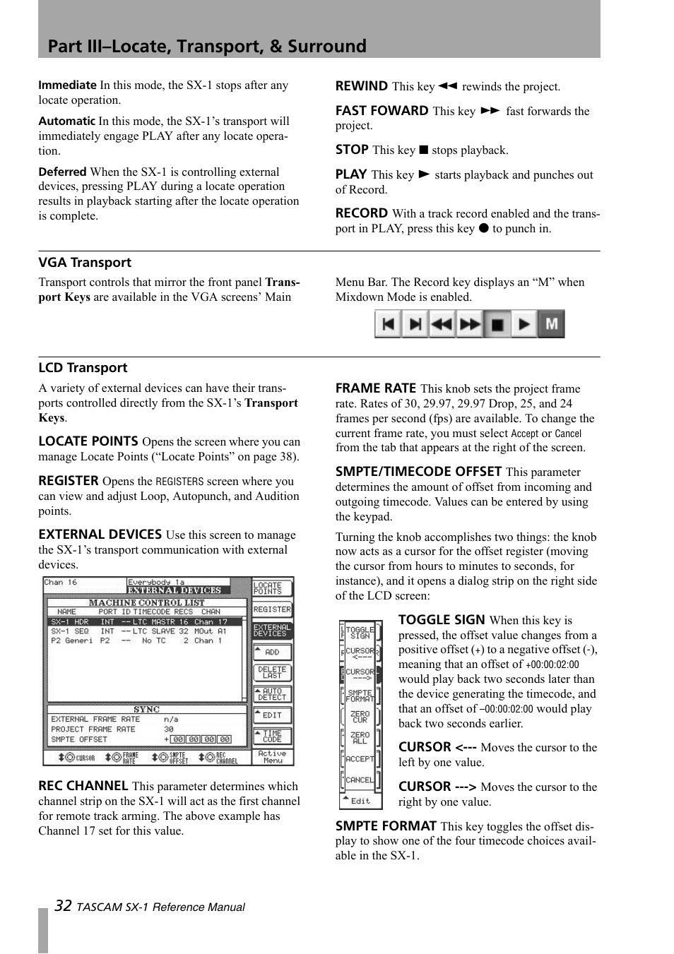 Vga transport, Lcd transport, Part iii–locate, transport, & surround | Teac SX-1 Reference Manual User Manual | Page 32 / 213