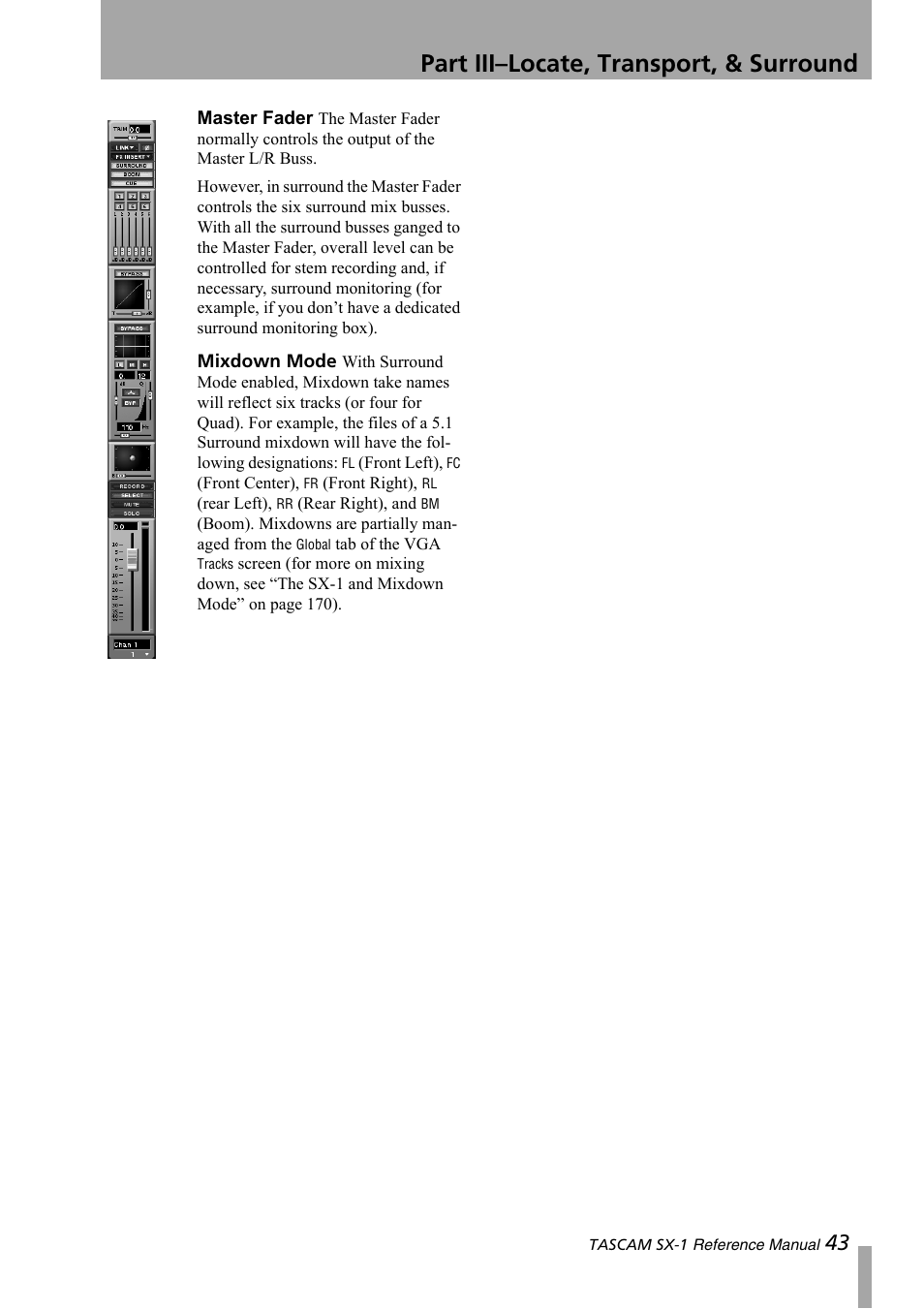 Part iii–locate, transport, & surround | Teac SX-1 Reference Manual User Manual | Page 43 / 213