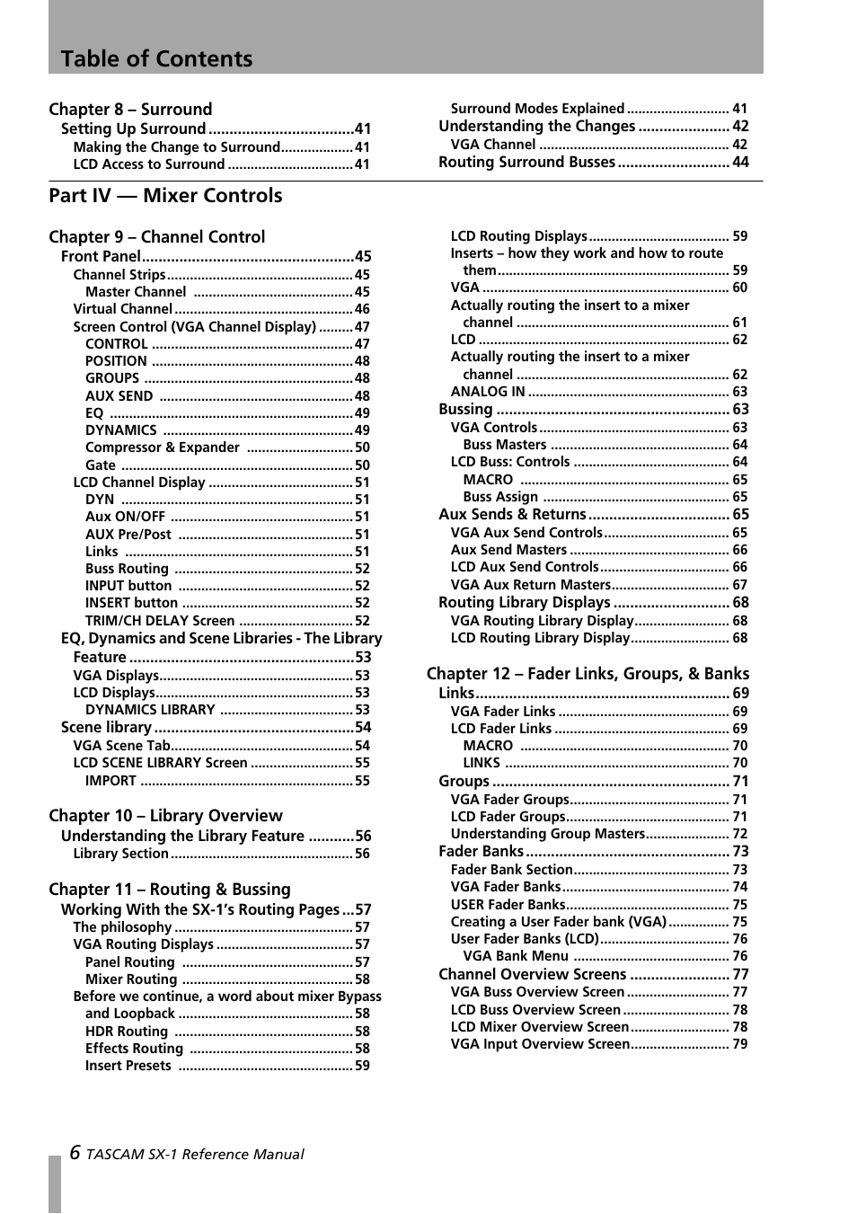 Teac SX-1 Reference Manual User Manual | Page 6 / 213