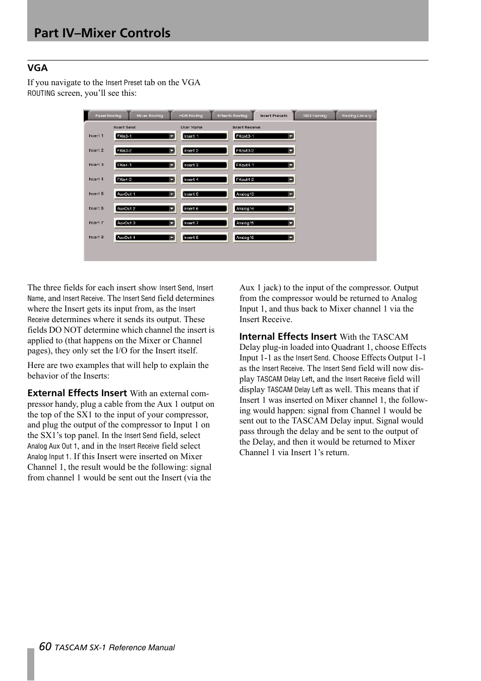 Part iv–mixer controls | Teac SX-1 Reference Manual User Manual | Page 60 / 213