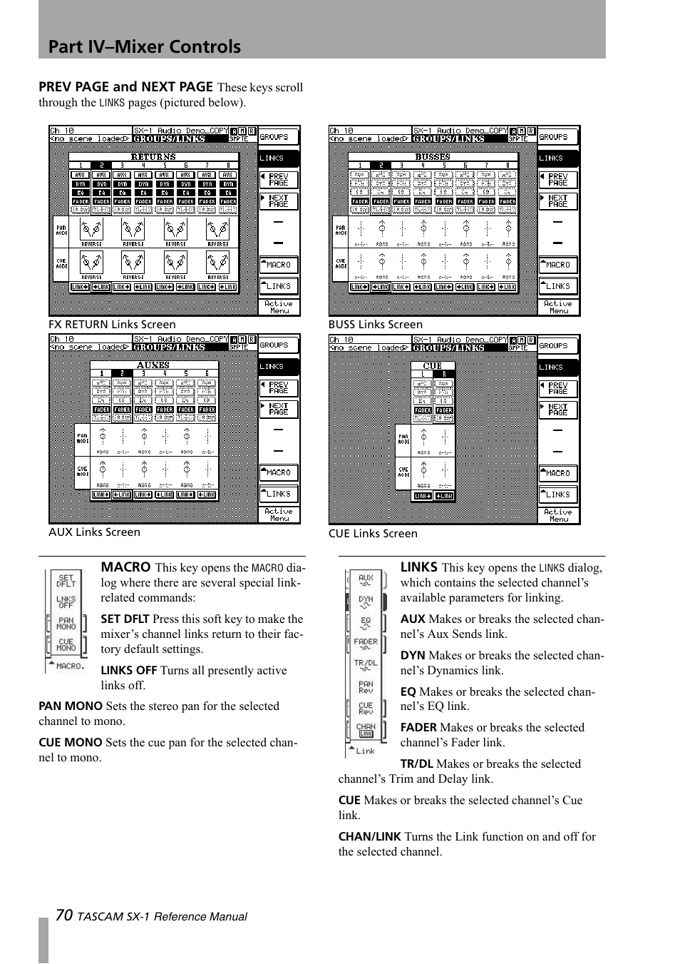Part iv–mixer controls | Teac SX-1 Reference Manual User Manual | Page 70 / 213