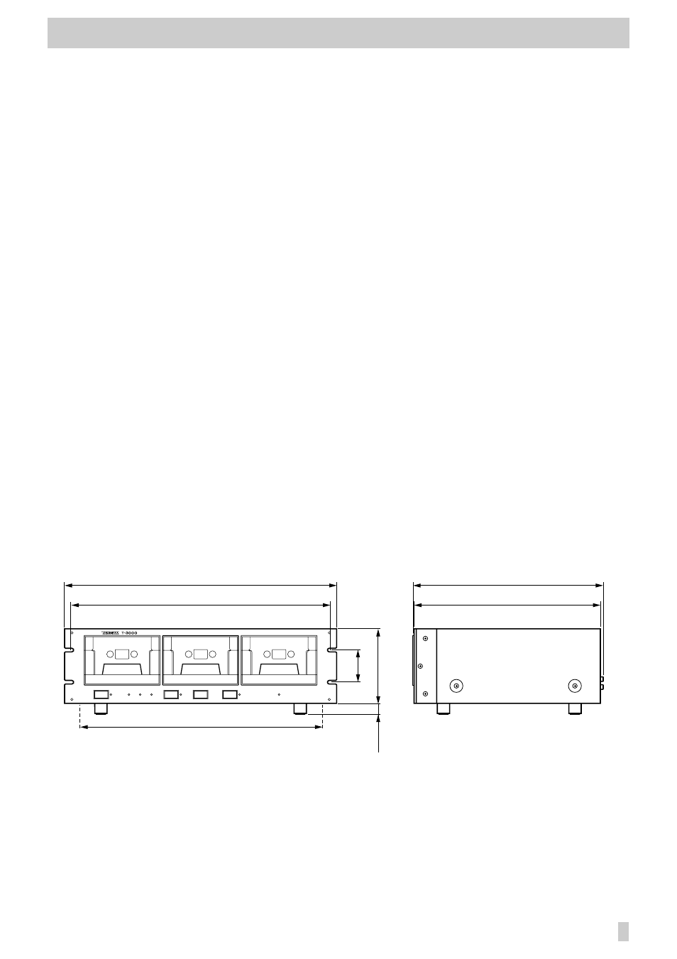 Specifications | Teac T-3000 User Manual | Page 7 / 8