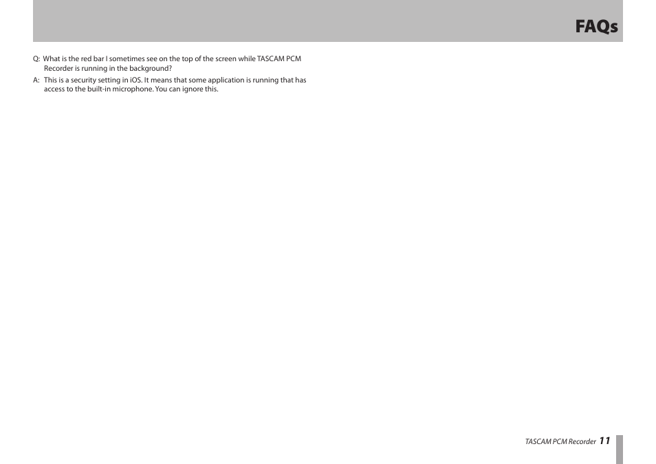 Faqs | Teac PCM Recorder User Manual | Page 11 / 12