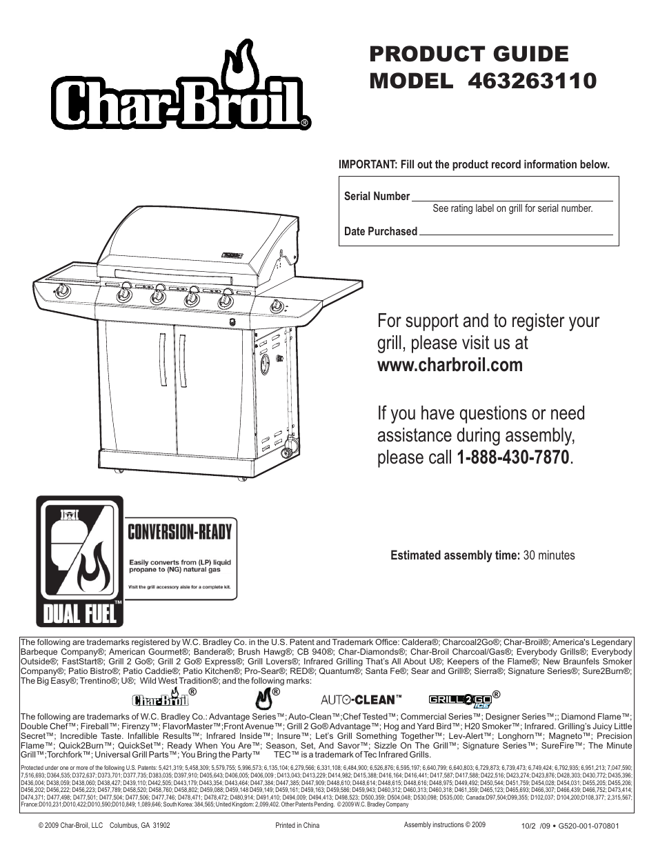 Char-Broil 463263110 User Manual | 32 pages