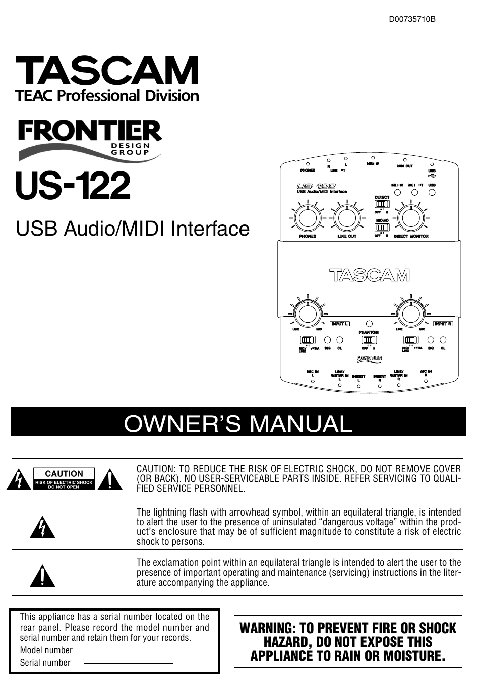 Teac US-122 User Manual | 36 pages