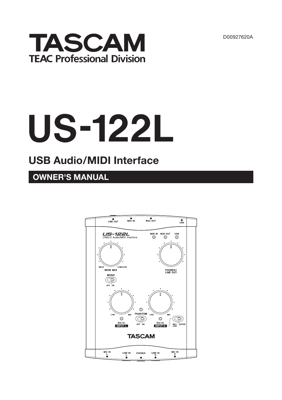 Teac US-122L User Manual | 28 pages