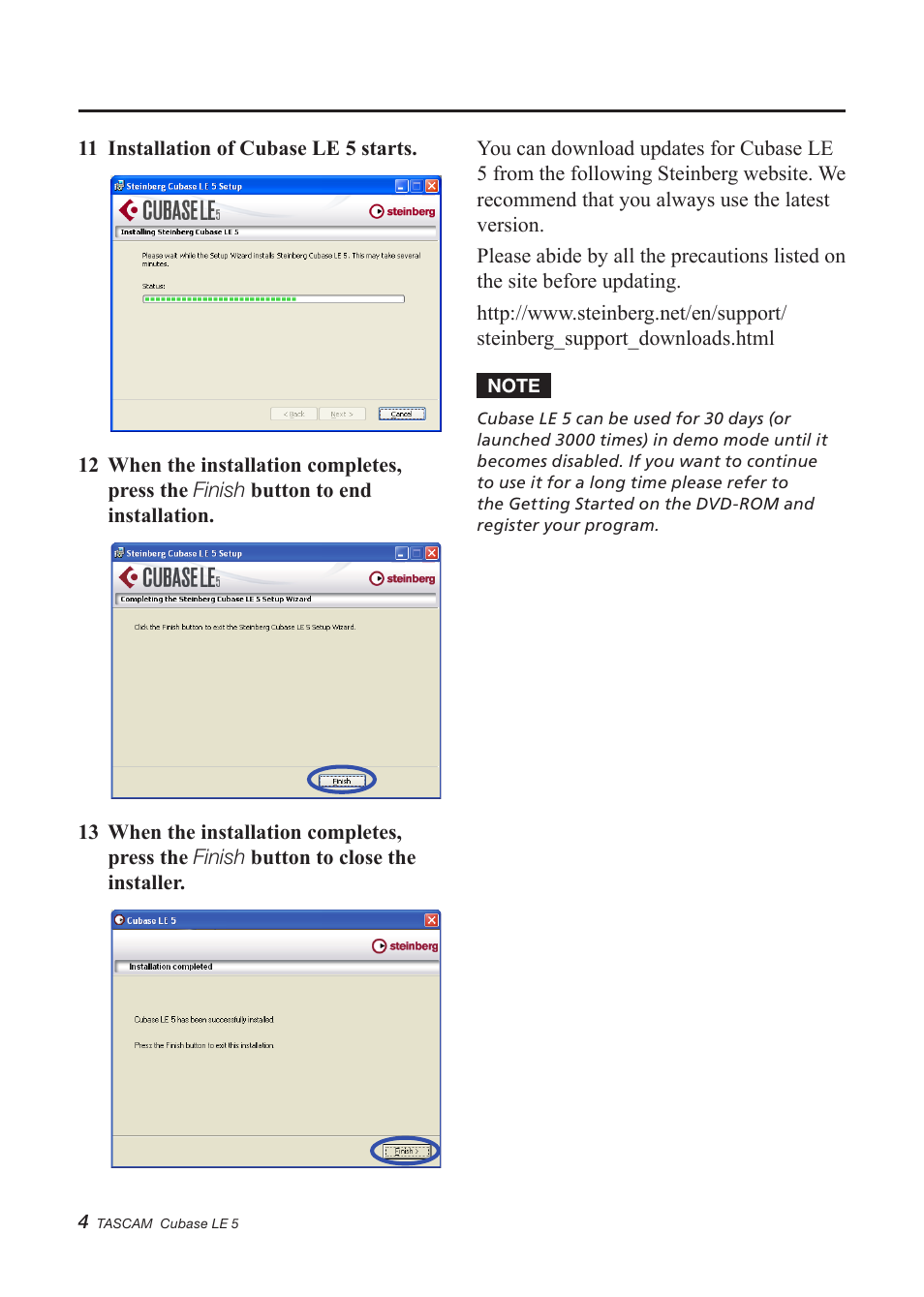 Teac Cubase LE 5 User Manual | Page 4 / 12