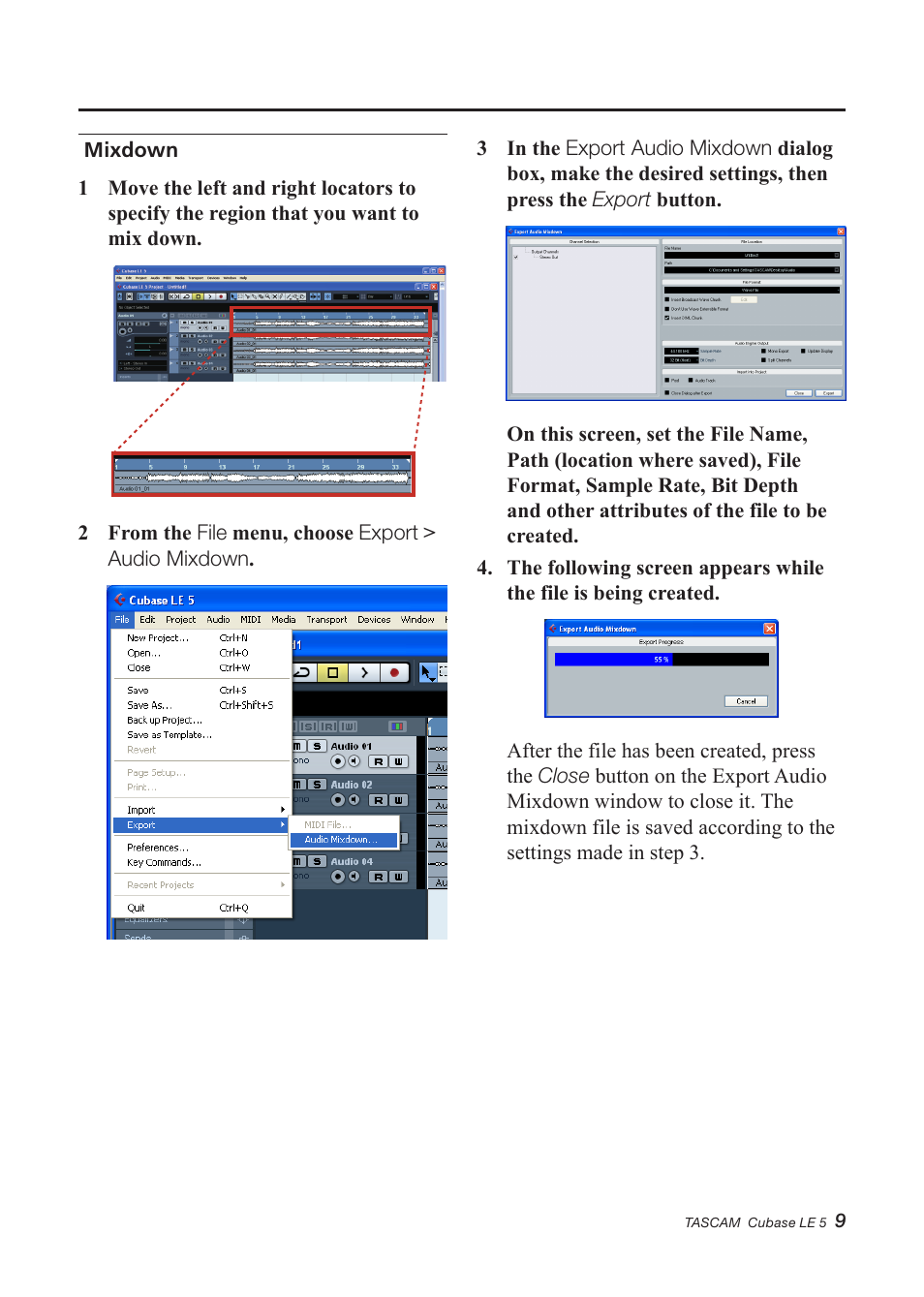 Teac Cubase LE 5 User Manual | Page 9 / 12