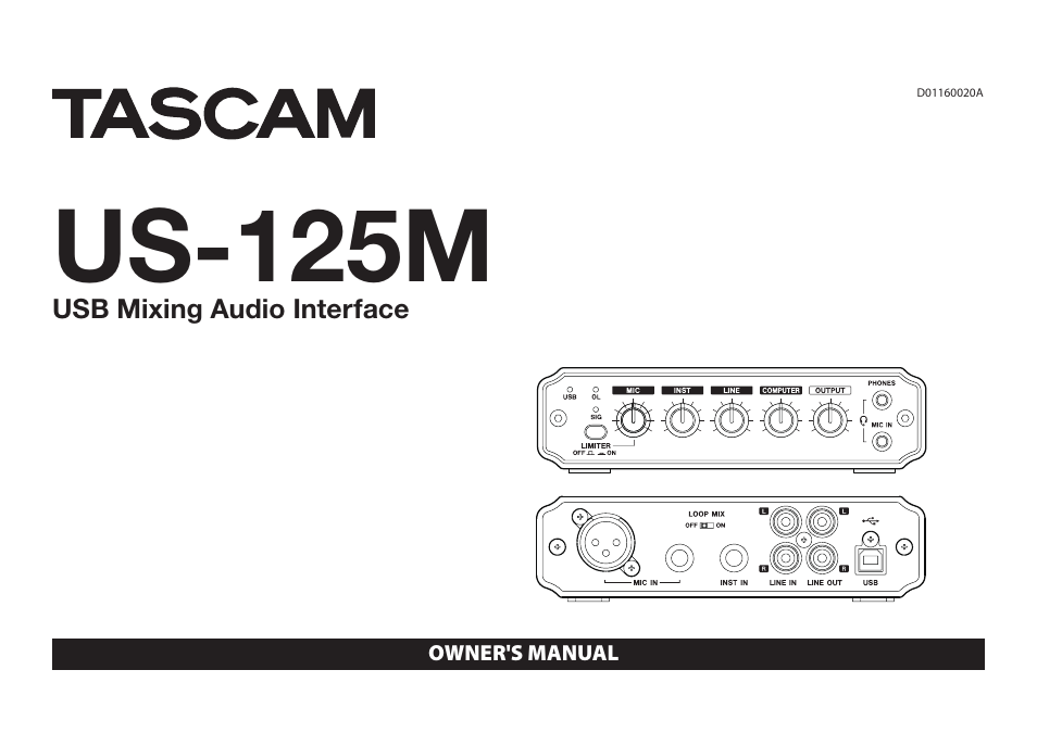 Teac US-125M User Manual | 24 pages