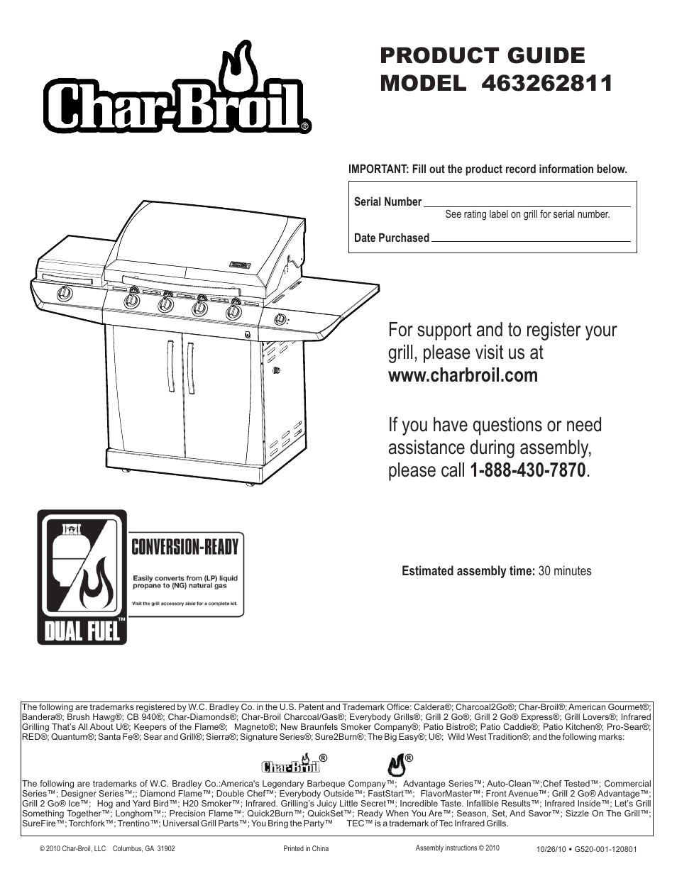 Char-Broil 463262811 User Manual | 32 pages