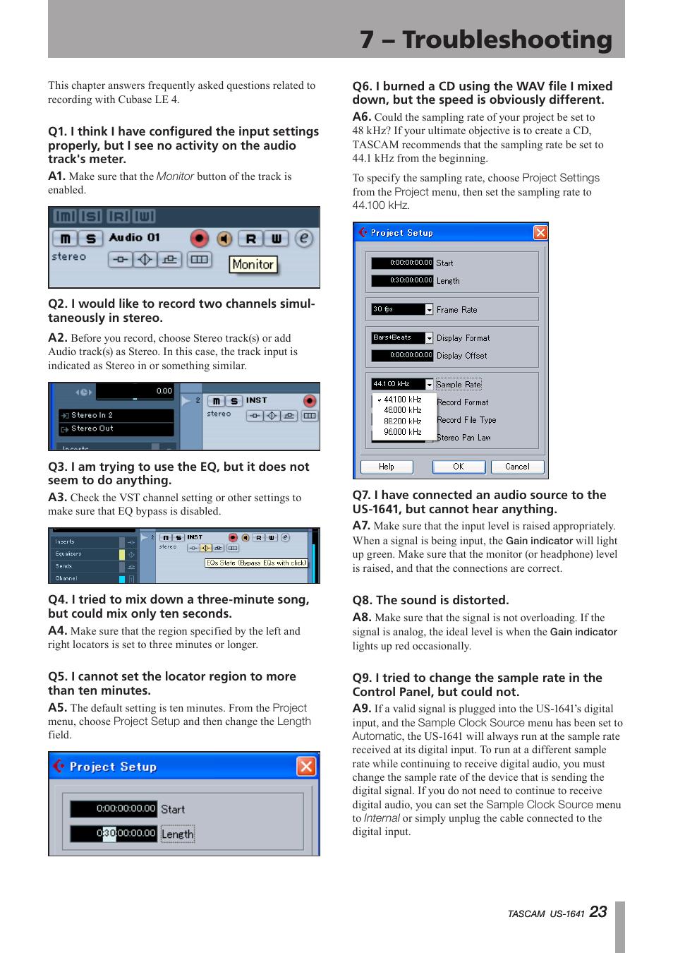 7 - troubleshooting, Important safety instructions, 7 – troubleshooting | Teac US-1641 User Manual | Page 23 / 28