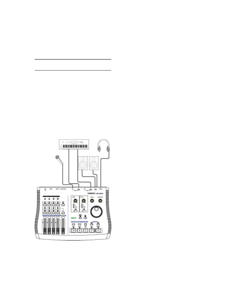 Hooking up audio and midi to the us-224, 1 hooking up audio | Teac US-224 User Manual | Page 17 / 44