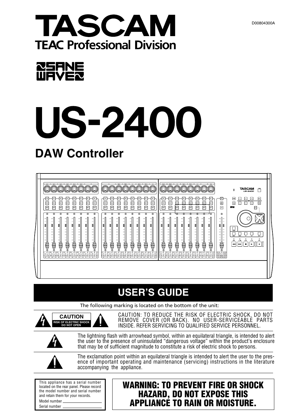 Teac US-2400 User Manual | 24 pages