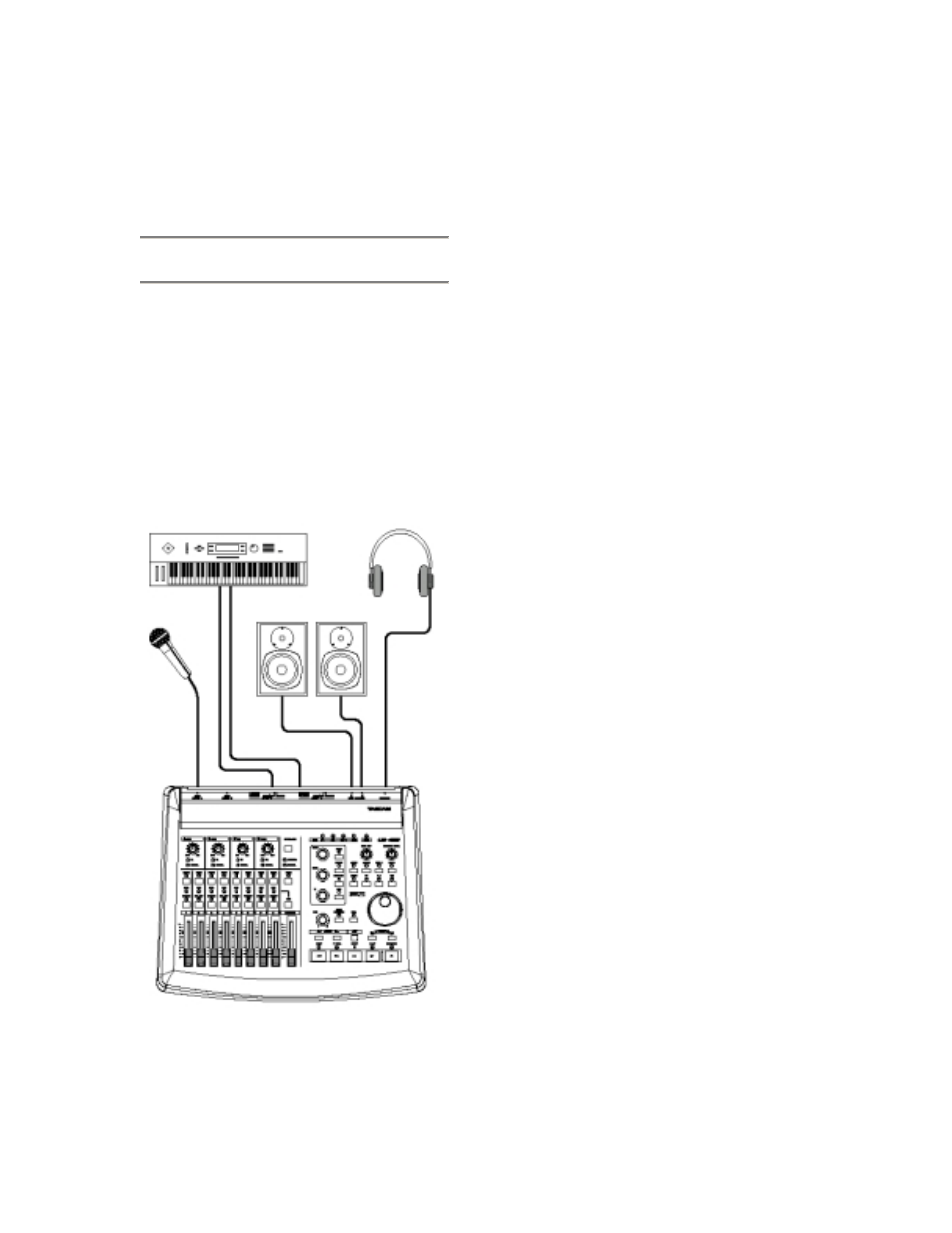 Hooking up audio and midi to the us-428, 1 hooking up audio, Hooking up audio and midi to the | Teac US-428 User Manual | Page 20 / 78